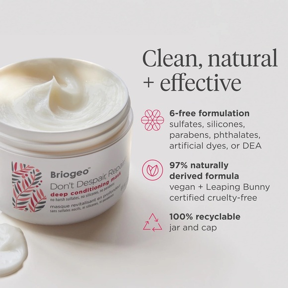 BRIOGEO Don't Despair, Repair! Deep Conditioning Mask, NEW - Picture 10 of 11